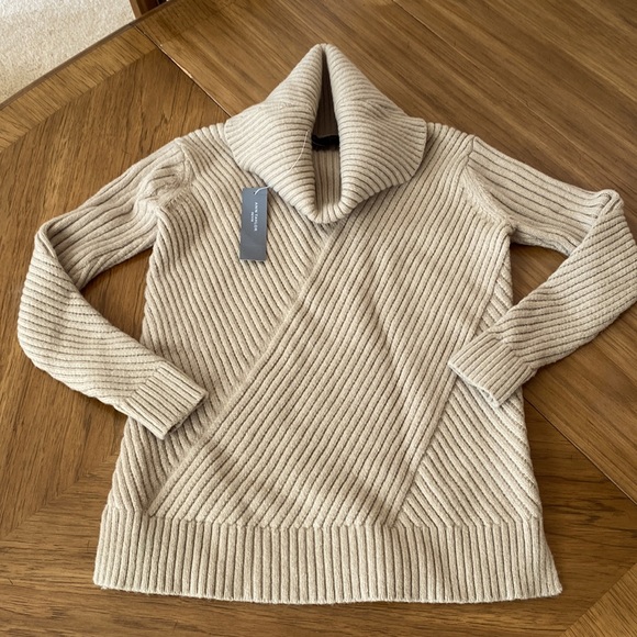 ANN TAYLOR RIBBED COWL NECK SWEATER - Picture 3 of 12